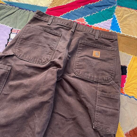 Carhartt Carpenter Brown Workwear Pants 32Wx34L - Picture 4 of 7